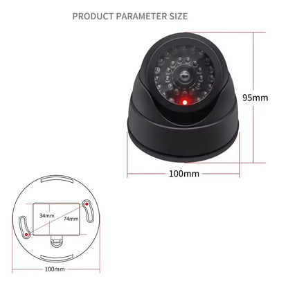 New Red Flashing LED Light Fake CCTV Security Camera for Home Office Surveillance Security System Black/White Dummy Conch Camera