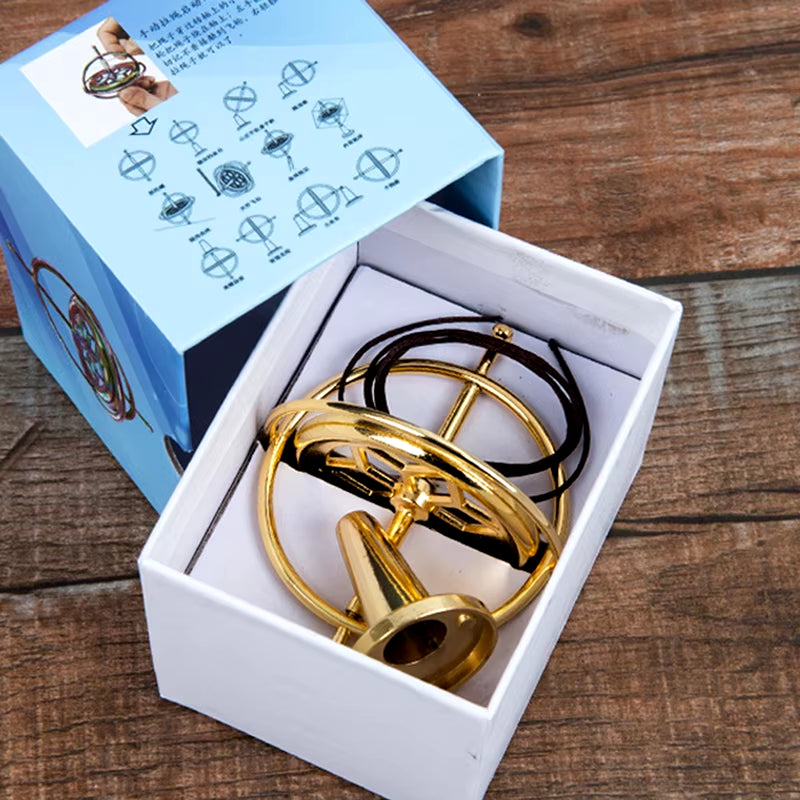 Self-Balancing Gyroscope Anti-Gravity Decompression Educational Toy Six Generations Colorful Finger Gyroscope Gift for Kids T7X2