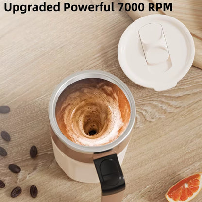 400ML Smart Mixing Cup LED Temperature Display Coffee Cup 316 Stainless Steel Magnetic Temperature Milk Coffee Self Stirring Mug