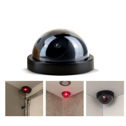 New Red Flashing LED Light Fake CCTV Security Camera for Home Office Surveillance Security System Black/White Dummy Conch Camera