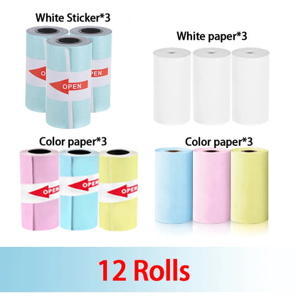 Mini Thermal Printer Wireless BT 200Dpi Label Photo Memo Wrong Question Printing Tag Bluetooth Printer USB Cable Portable